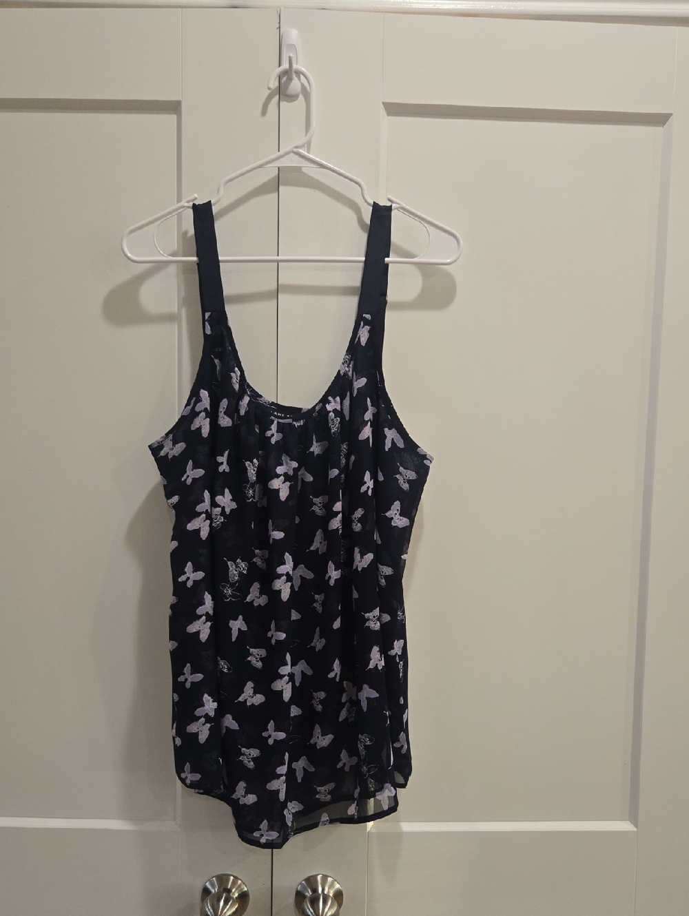 Lane Bryant Navy Butterfly-Print Camisole, Size 20
